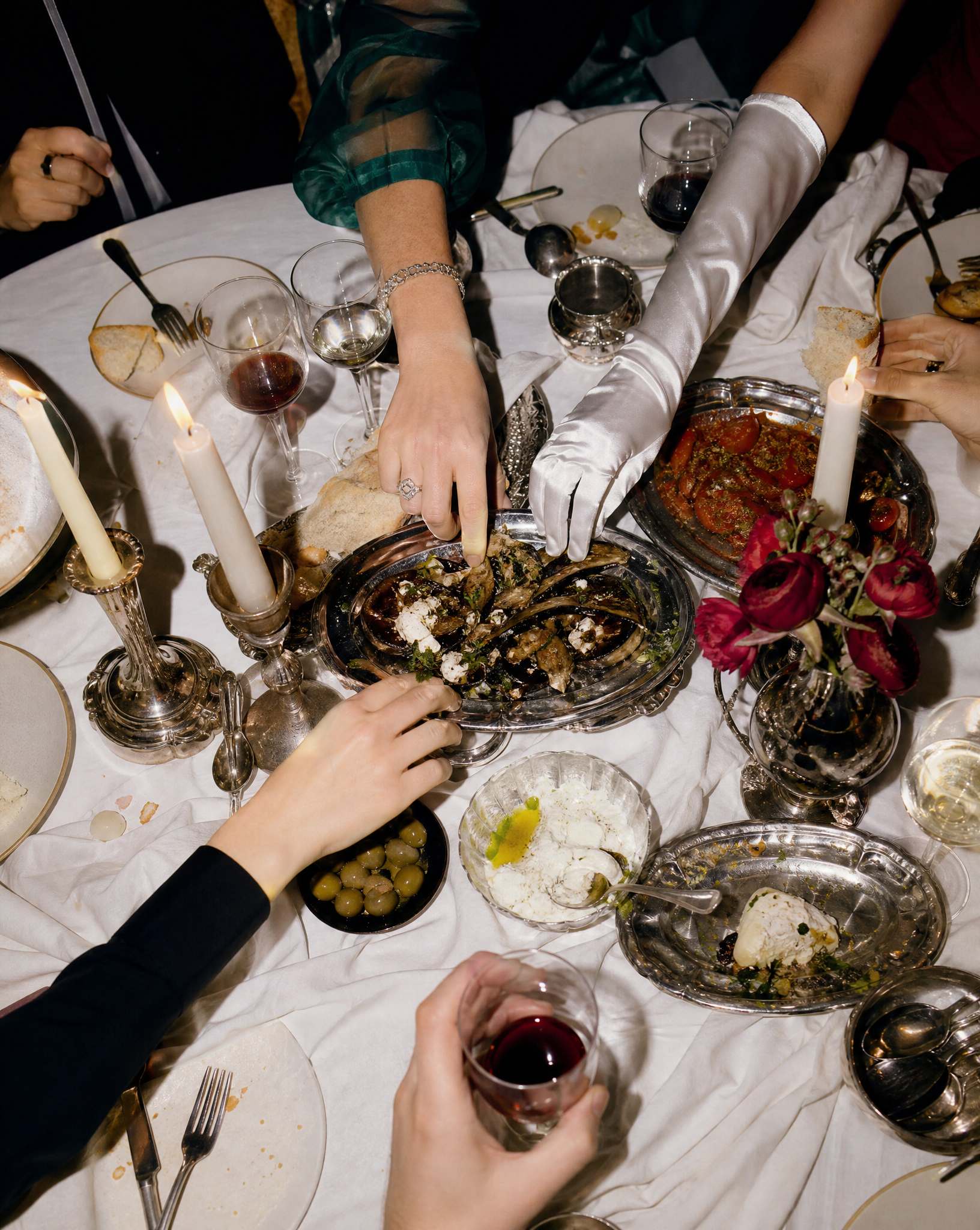 European feast table